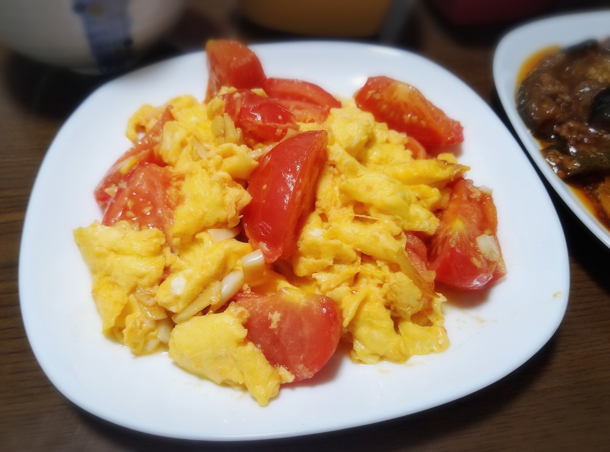 2019-8-14　トマトと卵の炒め物