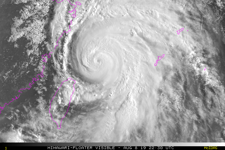 2019年 台風9号 リアルタイム衛星画像