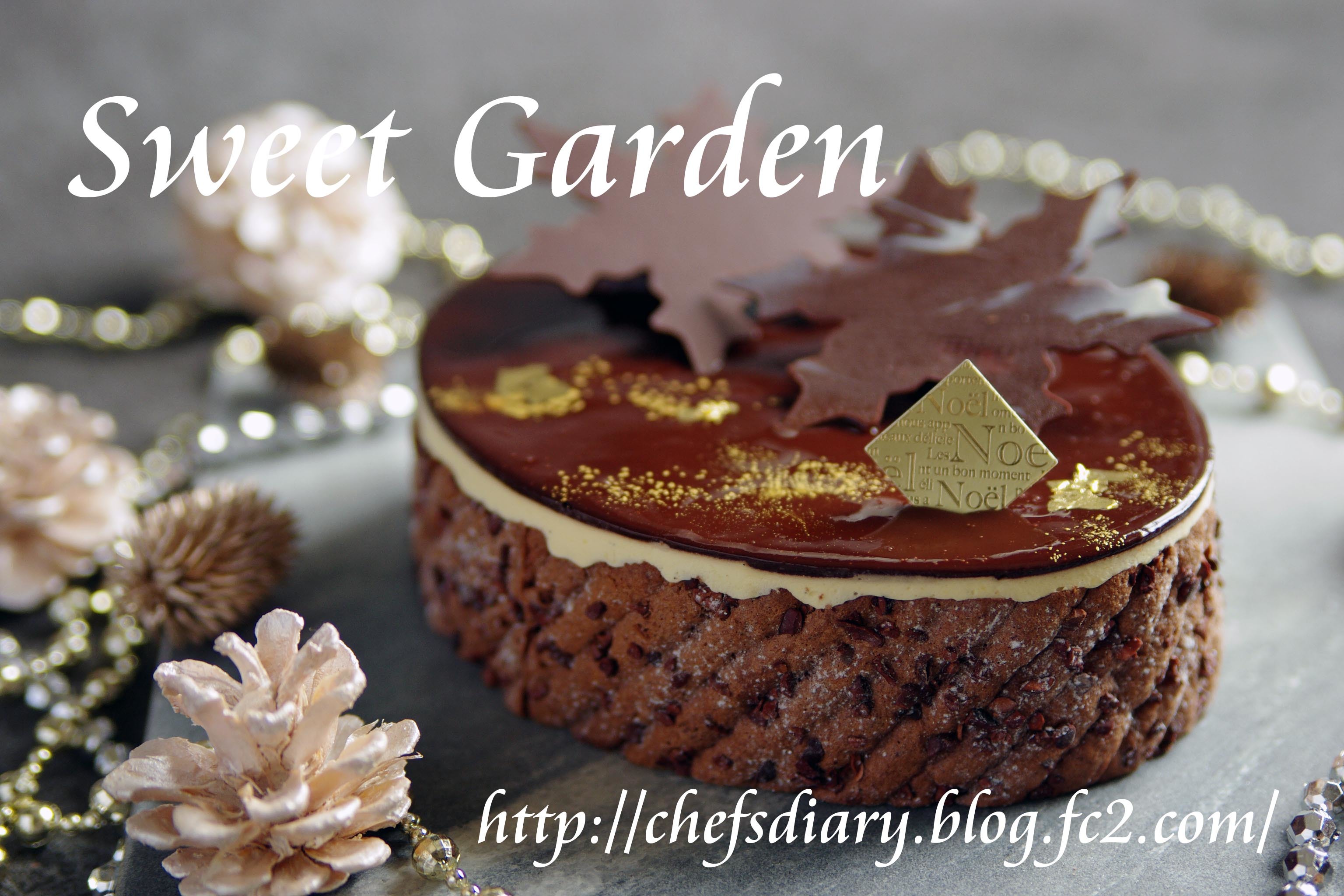 Christmas Chocolate Cake with Chestnuts