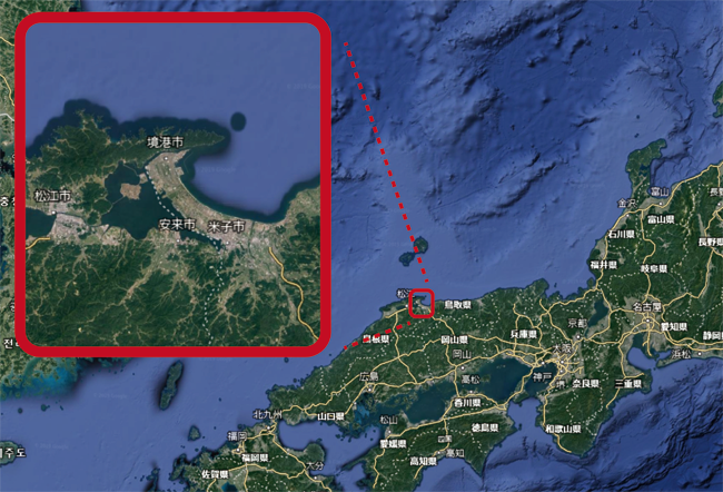 弓浜半島（日本地図位置）