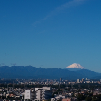 天皇明けの富士山