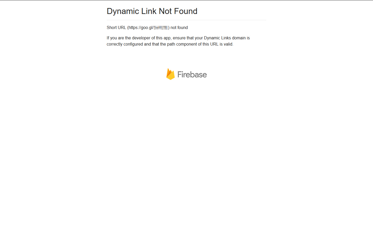 Dynamic Link Not Found