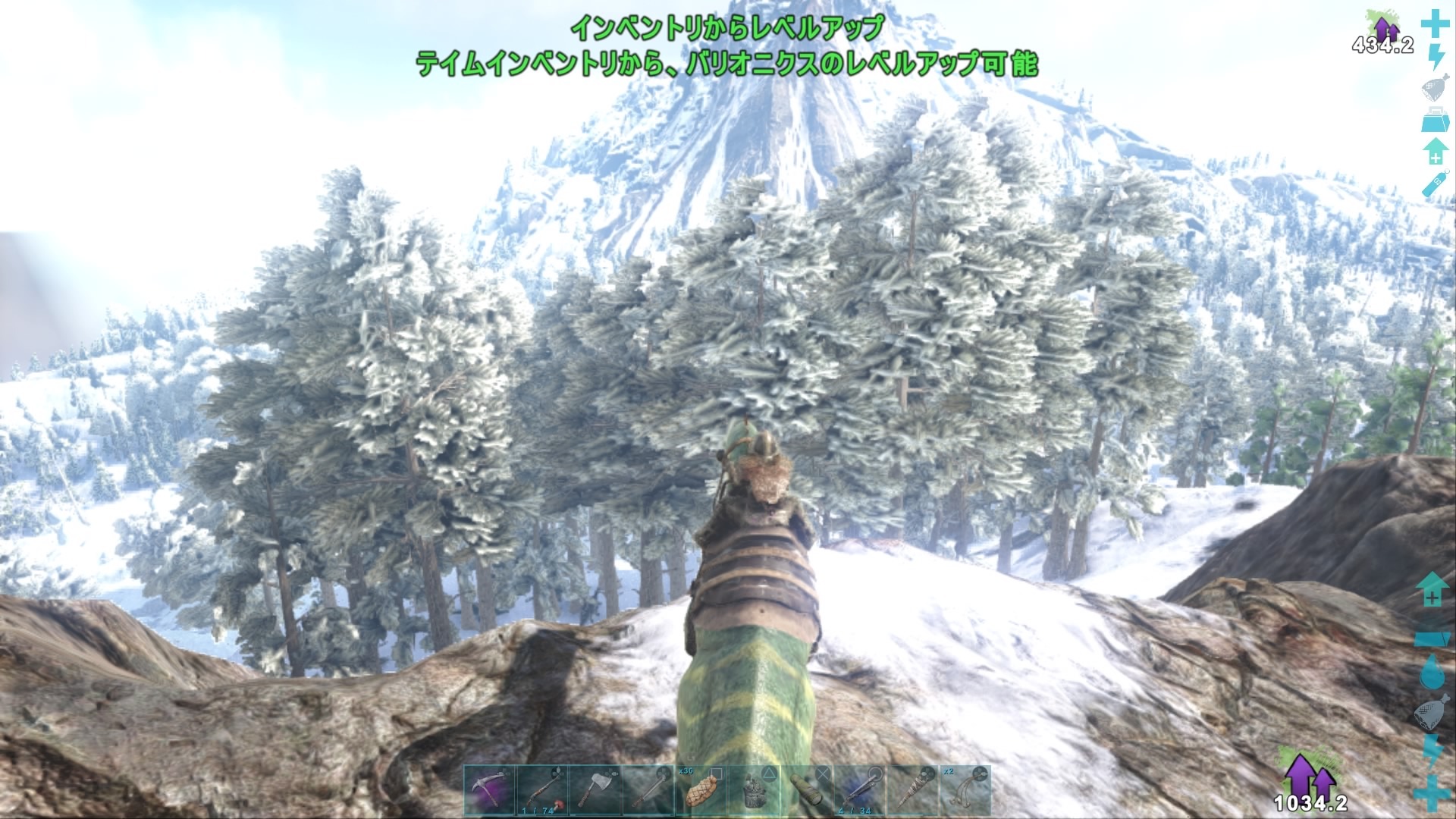 Ark Survival Evolved で恐竜サバイブpart19 雪山でドハマリ 妄想シンフォニー