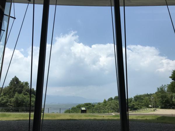 琵琶湖博物館から見た琵琶湖