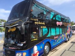 2019年7月ベトナム慰安旅行タイ-1-２階建観光バス6